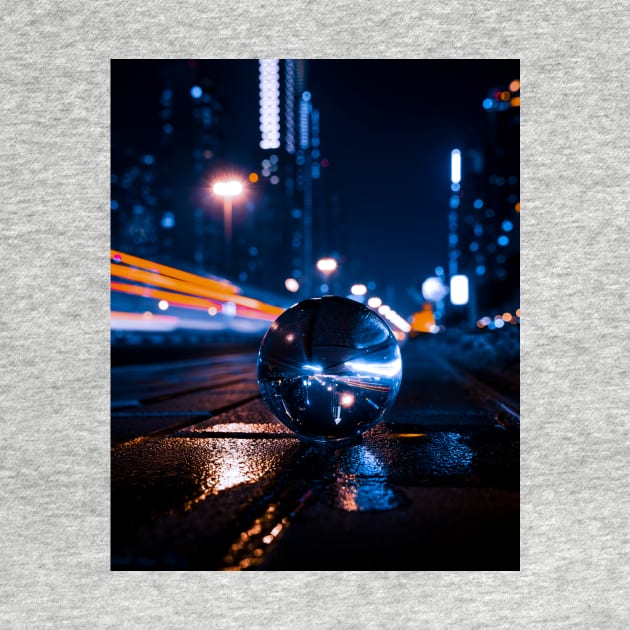 Lensball and light trails by Davd